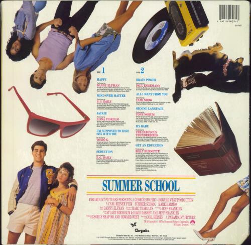 Original Soundtrack Summer School OST - Shrink vinyl LP album (LP record) US OSTLPSU821076