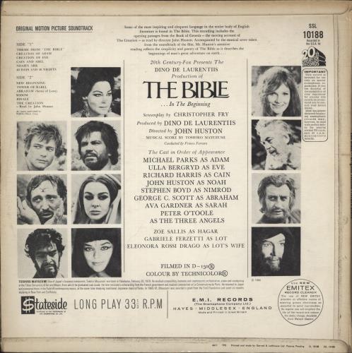 Original Soundtrack The Bible vinyl LP album (LP record) UK OSTLPTH892221