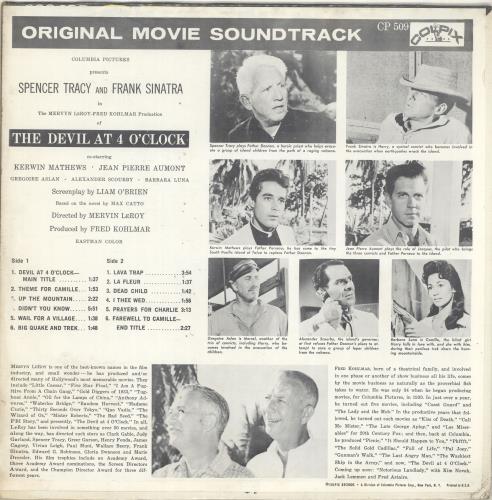 Original Soundtrack The Devil At 4 O'Clock vinyl LP album (LP record) US OSTLPTH692392