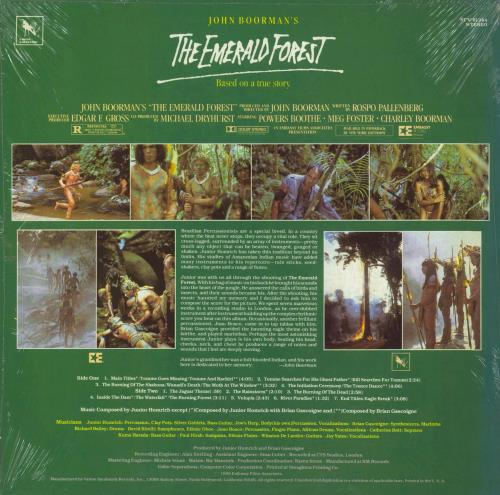 Original Soundtrack The Emerald Forest - shrink vinyl LP album (LP record) US OSTLPTH825301