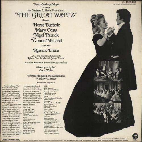 Original Soundtrack The Great Waltz vinyl LP album (LP record) UK OSTLPTH692847