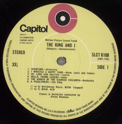 Original Soundtrack The King And I - Lime Green vinyl LP album (LP record) UK OSTLPTH640806