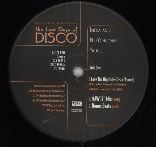 Original Soundtrack The Last Days Of Disco 2-LP vinyl record set (Double LP Album) US OST2LTH840453