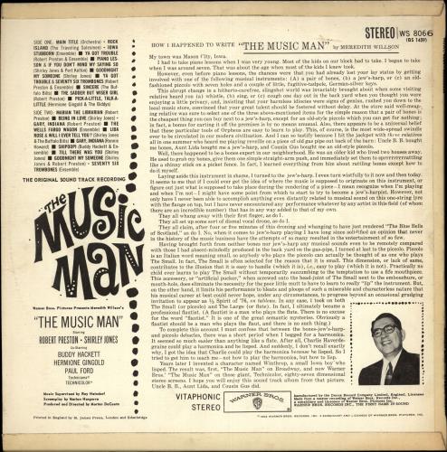 Original Soundtrack The Music Man vinyl LP album (LP record) UK OSTLPTH563297