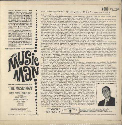 Original Soundtrack The Music Man vinyl LP album (LP record) UK OSTLPTH632253