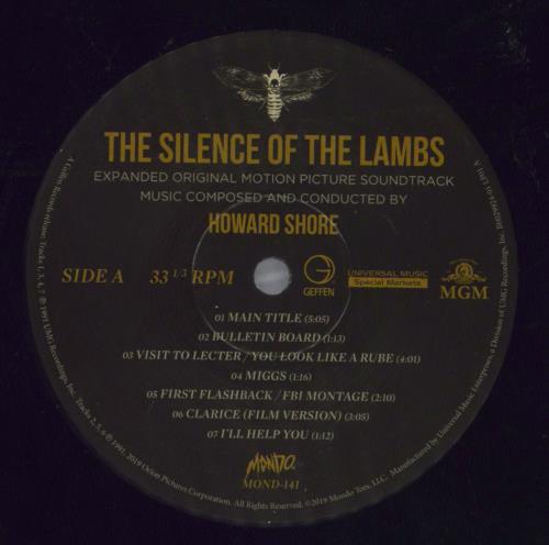 Original Soundtrack The Silence Of The Lambs 2-LP vinyl record set (Double LP Album) UK OST2LTH820651