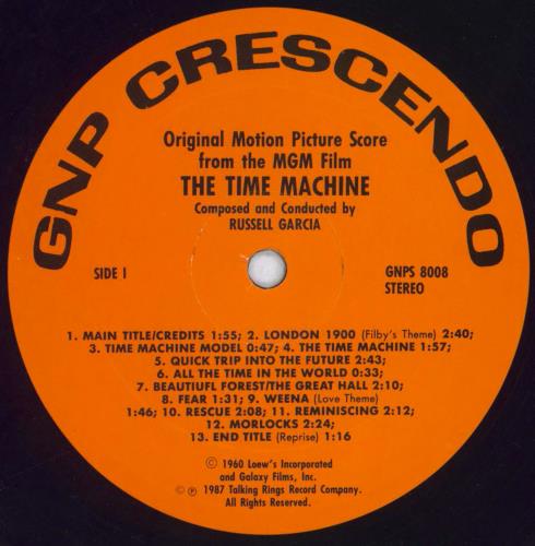 Original Soundtrack The Time Machine - Shrink vinyl LP album (LP record) US OSTLPTH819177