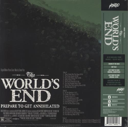 Original Soundtrack The World's End - Mint Cornetto Vinyl - Sealed 2-LP vinyl record set (Double LP Album) US OST2LTH857860