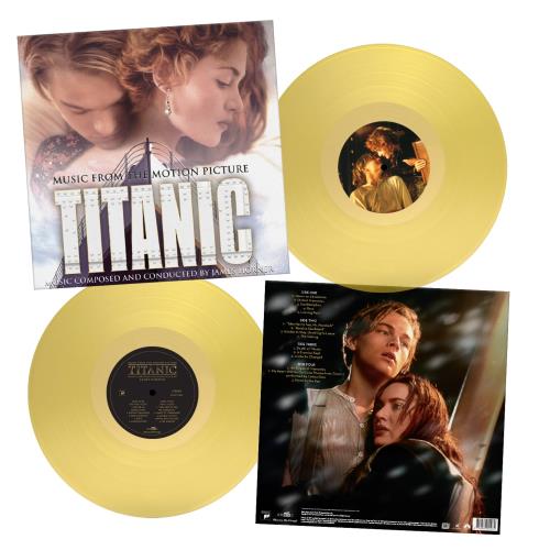 Original Soundtrack Titanic - Translucent Yellow Vinyl 180 Gram - Numbered Edition + Movie Poster 2-LP vinyl record set (Double LP Album) UK OST2LTI873436