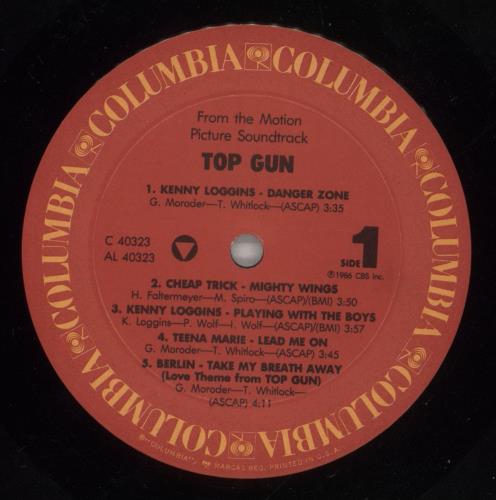 Original Soundtrack Top Gun - Promo Stamp vinyl LP album (LP record) US OSTLPTO878592