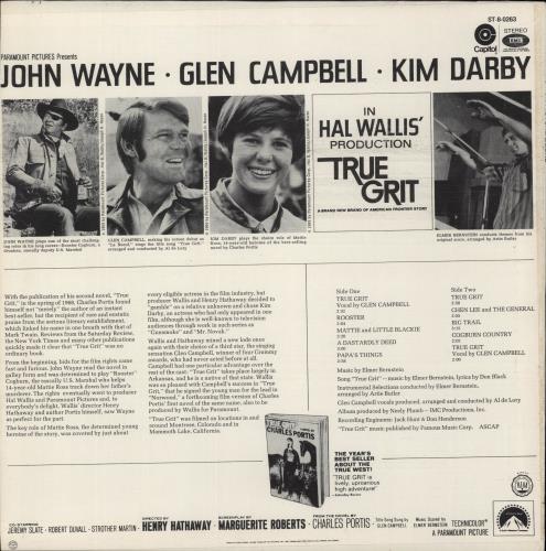 Original Soundtrack True Grit vinyl LP album (LP record) US OSTLPTR881218