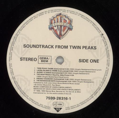 Original Soundtrack Twin Peaks - Hype Sticker vinyl LP album (LP record) German OSTLPTW869545