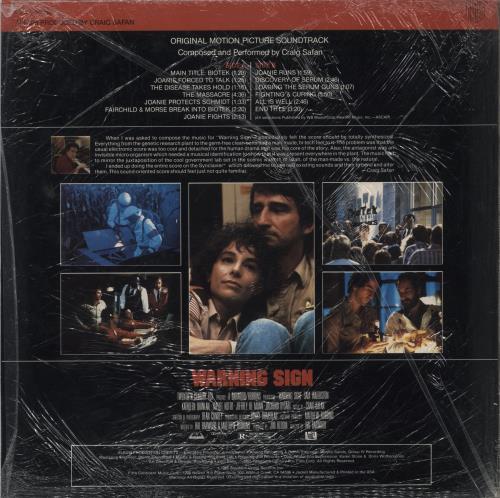 Original Soundtrack Warning Sign - Shrink 2-LP vinyl record set (Double LP Album) US OST2LWA834656