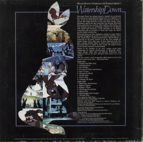 Original Soundtrack Watership Down vinyl LP album (LP record) Hong Kong OSTLPWA719314