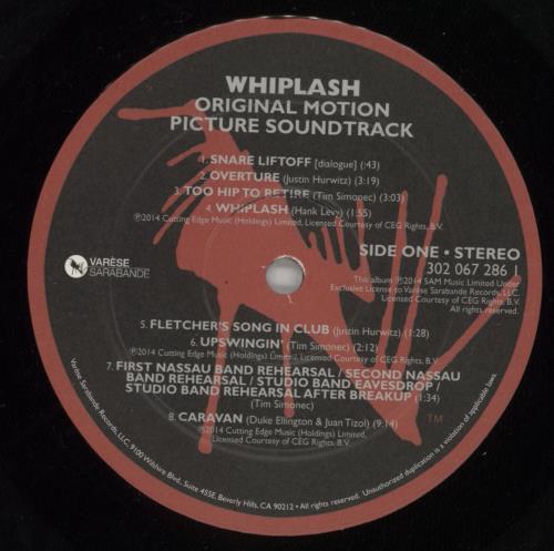 Original Soundtrack Whiplash vinyl LP album (LP record) US OSTLPWH866596
