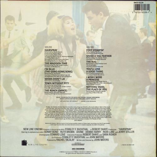 Original Soundtrack Hairspray Original Motion Picture Soundtrack UK vinyl LP album (LP record