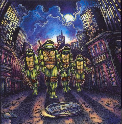 Original Soundtrack Teenage Mutant Ninja Turtles - Orange and Green Vinyl 2-LP vinyl record set (Double Album) US OST2LTE780695