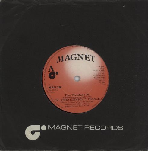 Orlando Johnson & Trance Turn The Music On 7" vinyl single (7 inch record / 45) UK OVZ07TU671494