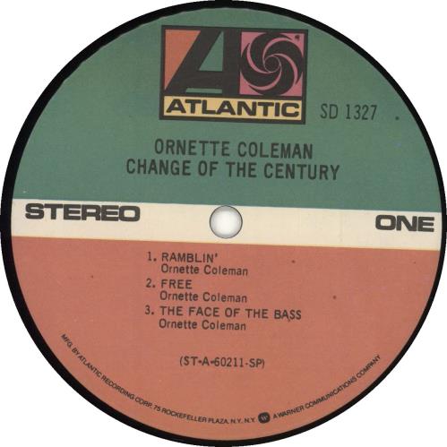 Ornette Coleman Change Of The Century vinyl LP album (LP record) US ORCLPCH585237