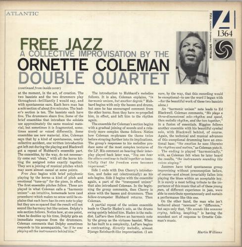 Ornette Coleman Free Jazz - VG vinyl LP album (LP record) US ORCLPFR734629