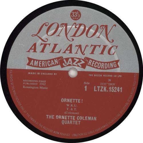 Ornette Coleman Ornette! vinyl LP album (LP record) UK ORCLPOR448391