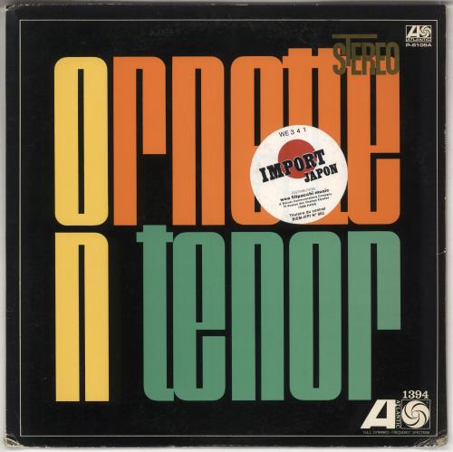 Ornette Coleman Ornette On Tenor vinyl LP album (LP record) Japanese ORCLPOR734324