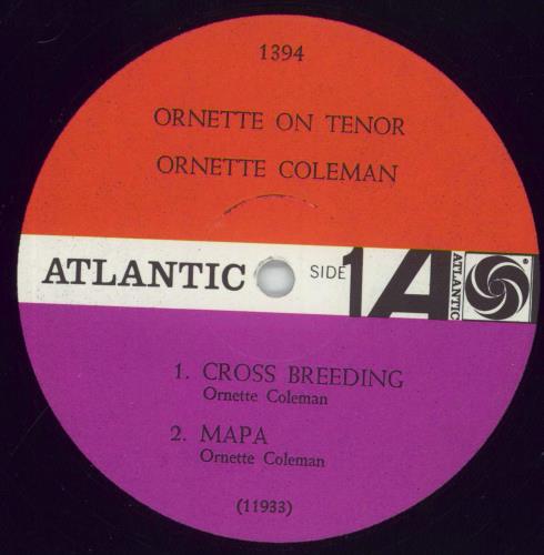Ornette Coleman Ornette On Tenor vinyl LP album (LP record) US ORCLPOR848837