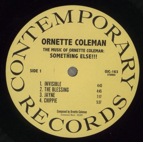 Ornette Coleman Something Else!!!! The Music Of Ornette Coleman vinyl LP album (LP record) US ORCLPSO882814