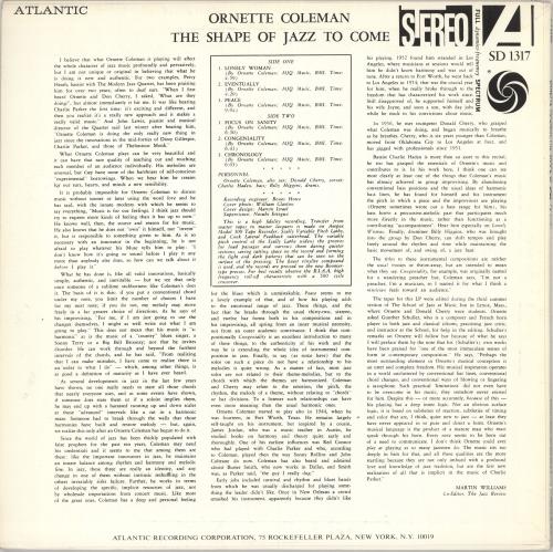 Ornette Coleman The Shape Of Jazz To Come vinyl LP album (LP record) Japanese ORCLPTH734279
