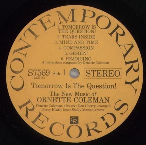 Ornette Coleman Tomorrow Is The Question! vinyl LP album (LP record) US ORCLPTO541011