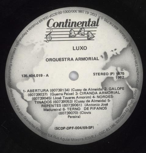 Orquestra Armorial Orquestra Armorial vinyl LP album (LP record) Brazilian -74LPOR890941