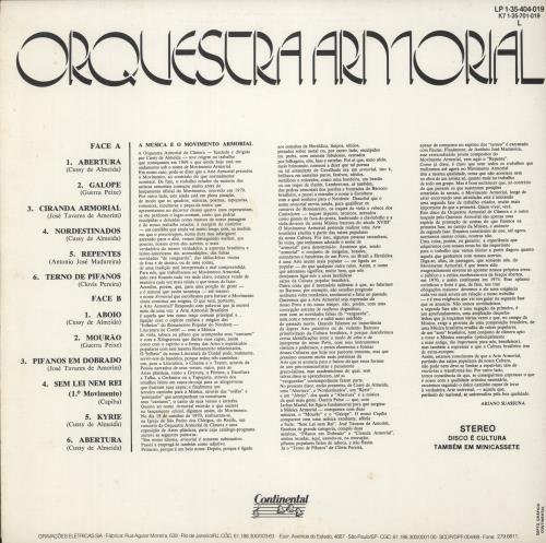 Orquestra Armorial Orquestra Armorial vinyl LP album (LP record) Brazilian -74LPOR890941