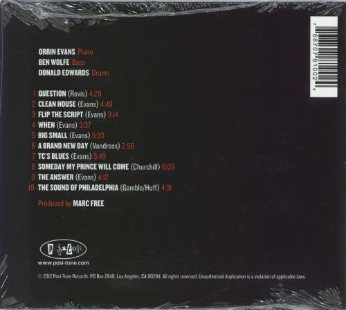 Orrin Evans Flip The Script CD album (CDLP) US 3X-CDFL770629