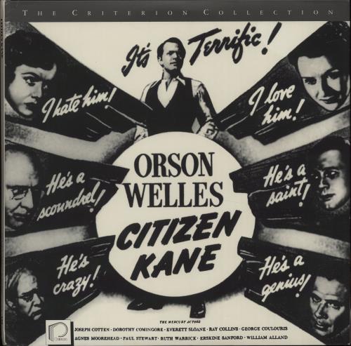 Orson Welles Citizen Kane laserdisc / lazerdisc UK OS9LZCI666605