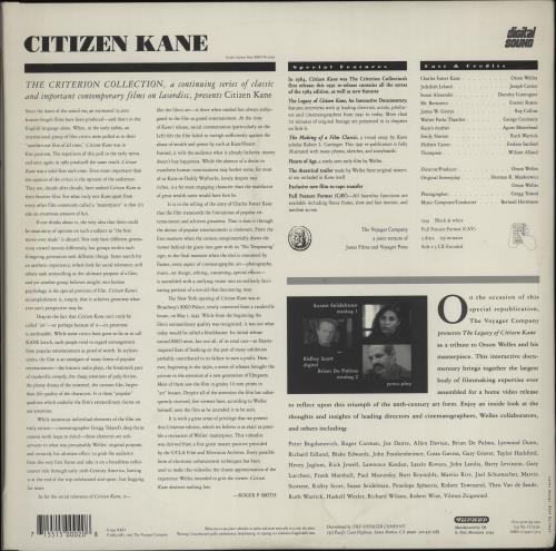 Orson Welles Citizen Kane laserdisc / lazerdisc UK OS9LZCI666605
