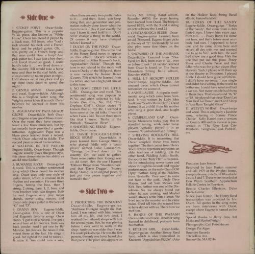 Oscar & Eugene Wright Old-Time Fiddle And Guitar Music From West Virginia vinyl LP album (LP record) US 2VDLPOL757873