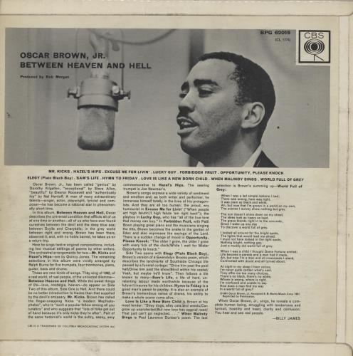 Oscar Brown Jnr Between Heaven And Hell - EX vinyl LP album (LP record) UK OU8LPBE761561