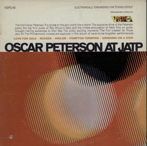 Oscar Peterson At JATP vinyl LP album (LP record) US OP1LPAT583892