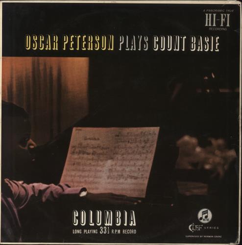Oscar Peterson Plays Count Basie vinyl LP album (LP record) UK OP1LPPL525811
