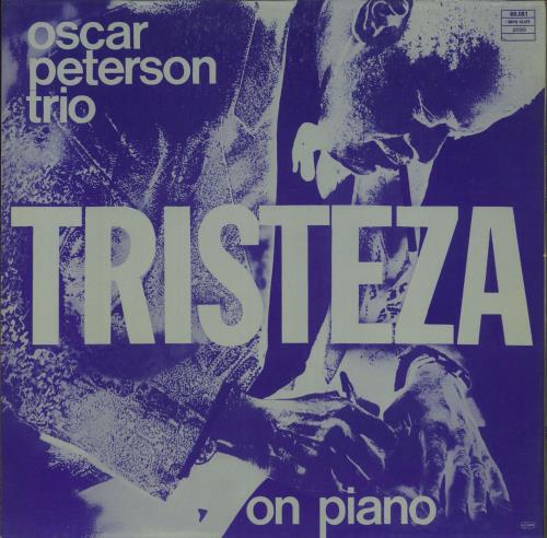 Oscar Peterson Tristeza On Piano vinyl LP album (LP record) German OP1LPTR511920
