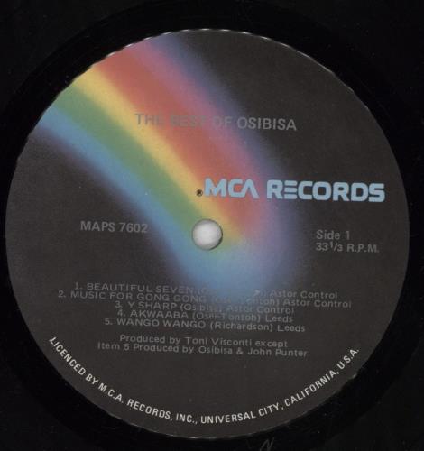 Osibisa Best Of vinyl LP album (LP record) Australian OSILPBE828875