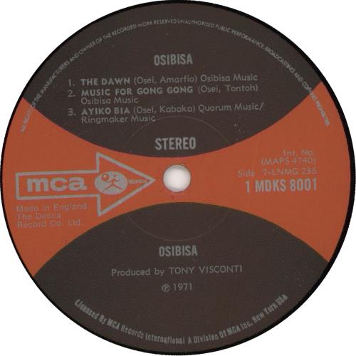 Osibisa Osibisa - 1st - Brown & Orange Label vinyl LP album (LP record) UK OSILPOS725403