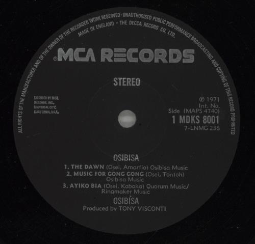 Osibisa Osibisa - 3rd vinyl LP album (LP record) UK OSILPOS881629