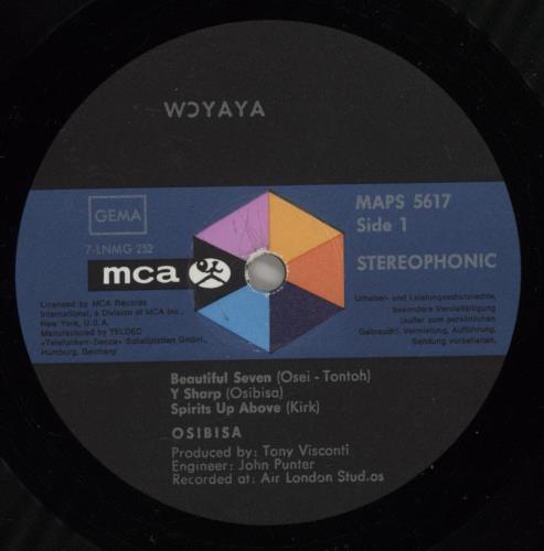 Osibisa Woyaya vinyl LP album (LP record) German OSILPWO210587