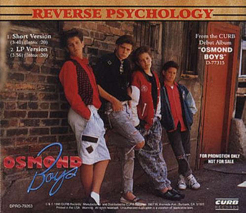 Osmond Boys Reverse Psychology CD single (CD5 / 5") US OSMC5RE353039