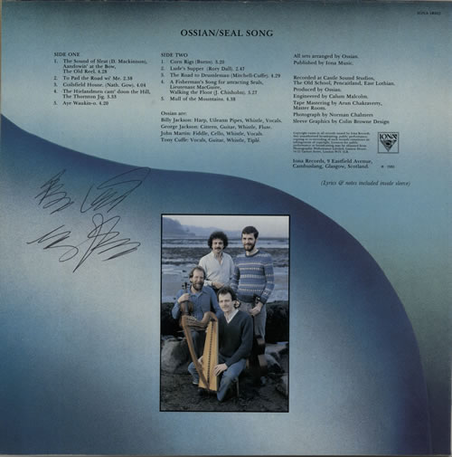 Ossian Seal Song - Autographed vinyl LP album (LP record) UK OV0LPSE637736