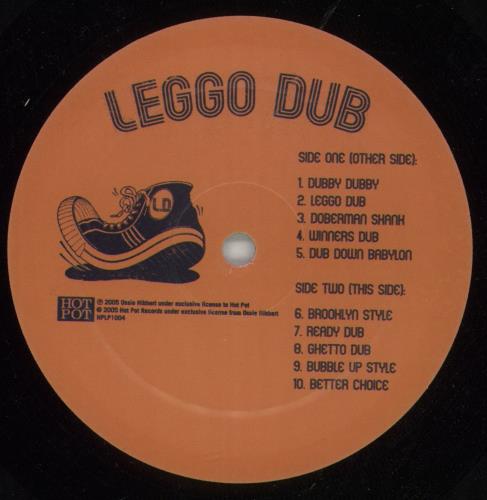 Ossie All Stars Leggo Dub vinyl LP album (LP record) UK 9ZSLPLE866845