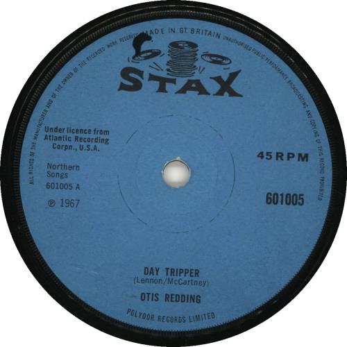 Otis Redding Day Tripper - solid 7" vinyl single (7 inch record / 45) UK OTI07DA694585