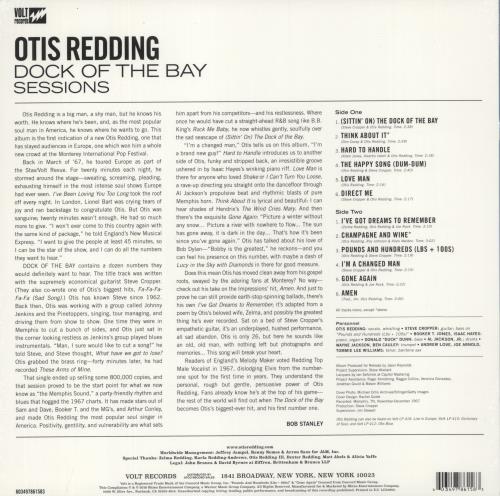 Otis Redding Dock Of The Bay Sessions - Sealed vinyl LP album (LP record) UK OTILPDO878004