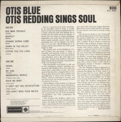 Otis Redding Otis Blue / Otis Redding Sings Soul vinyl LP album (LP record) UK OTILPOT779281